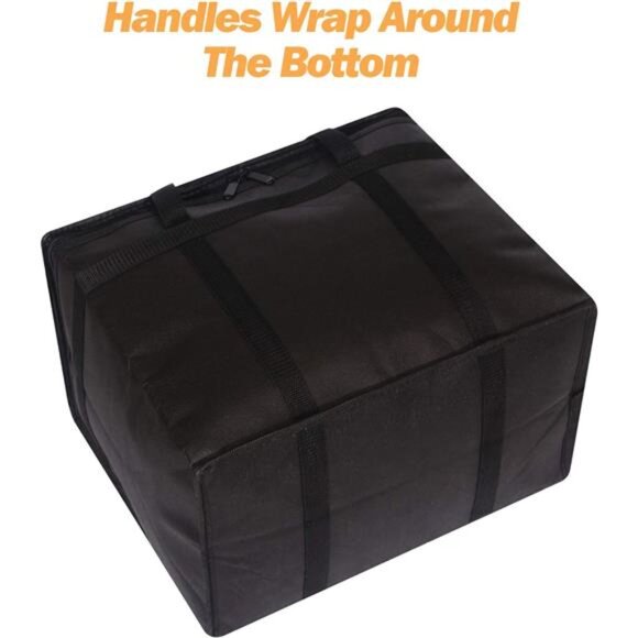 XL Insulated Reusable Grocery Bags with Sturdy Zipper Reinforced Bottom &Handles - Picture 5 of 8